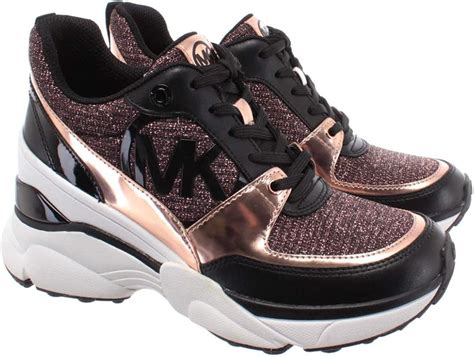 michael kors lizzie wedge sneaker|Michael Kors rose gold trainers.